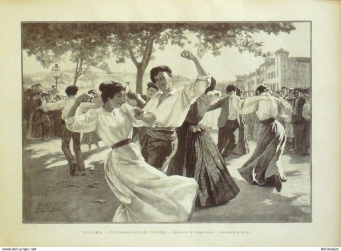 Le Monde illustré 1900 n°2273 Chine Tsien-Sin sel du Midi fête des vendanges Toulon (83)