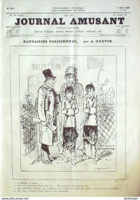 Le Journal Amusant 1880 # 1231 Les Litanies de Saint-Raphael halte au pays du soleil par Stop