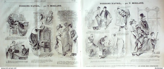 Le Journal Amusant 1880 # 1231 Les Litanies de Saint-Raphael halte au pays du soleil par Stop