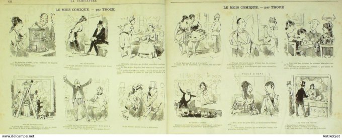 La Caricature 1881 #  69 Dans le coeur des femmes Robida Bach Trock