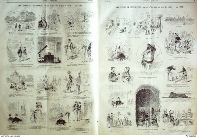 Le Journal Amusant 1880 # 1231 Les Litanies de Saint-Raphael halte au pays du soleil par Stop