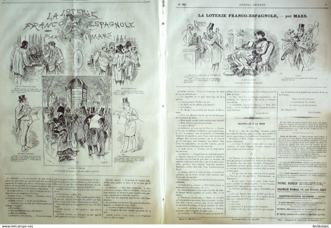 Le Journal Amusant 1880 # 1231 Les Litanies de Saint-Raphael halte au pays du soleil par Stop