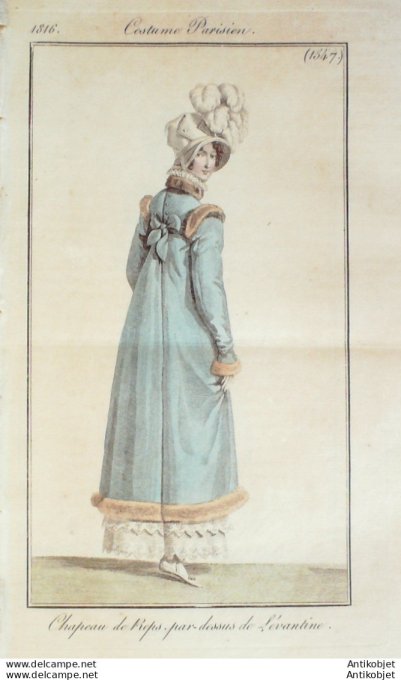 Costume Parisien 1816 # 1547 Pardessus Lévantine