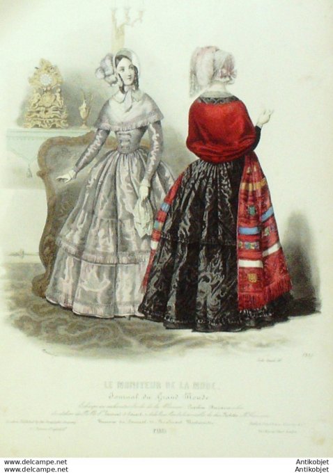 Gravure de mode Le Moniteur 1849 n°35 (Maison Popelin Ducarre)