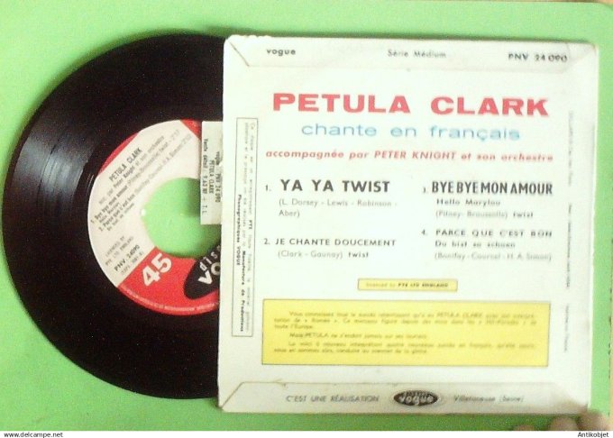 Clark Petula 45T EP Ya Ya Twist (languette) 1962