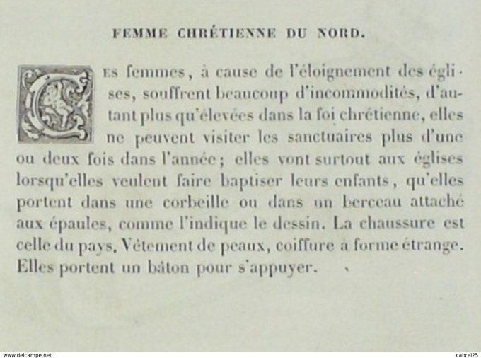 Canada Femme chrétienne 1859