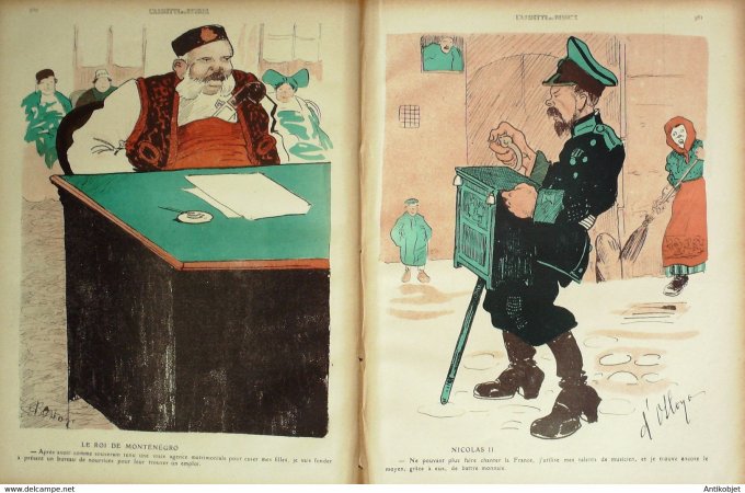 L'Assiette au beurre 1910 # 505 Bureau de placement pour souverains Ostoya