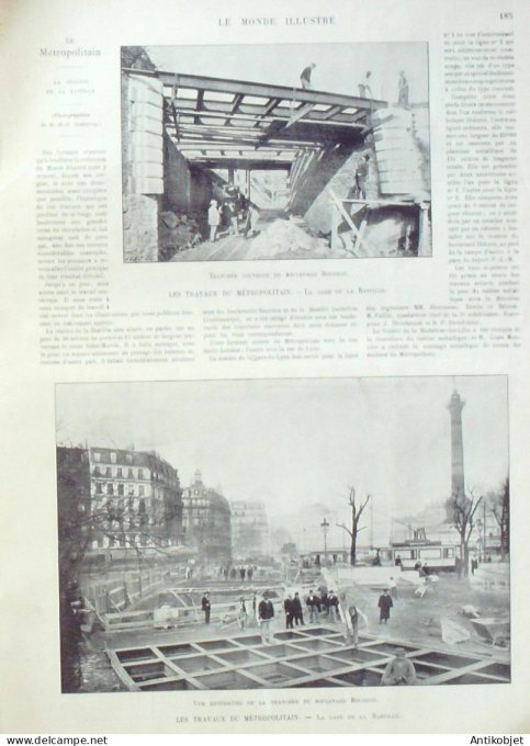 Le Monde illustré 1900 n°2242 Madagascar Araignée Sericigène Comédie-Française incendie Métro Bastil