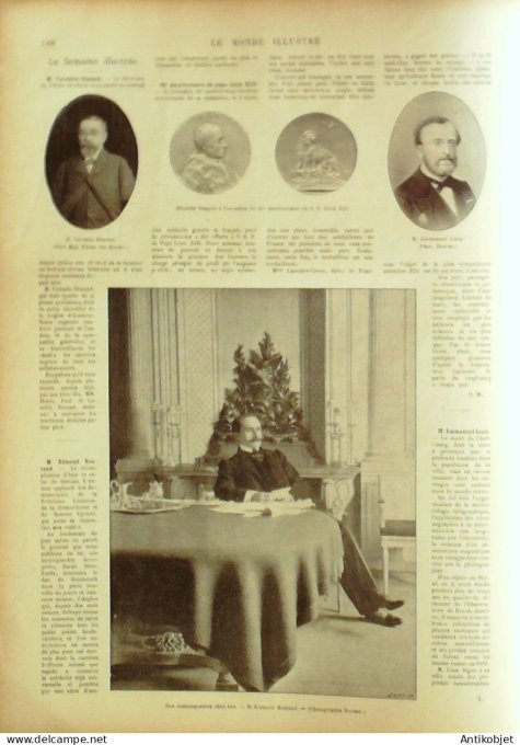 Le Monde illustré 1900 n°2242 Madagascar Araignée Sericigène Comédie-Française incendie Métro Bastil
