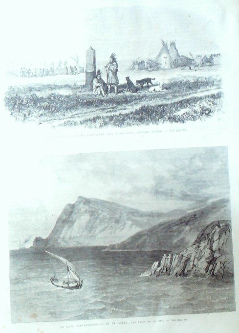 L'Univers illustré 1871 # 846 Grèce Crête Etats-Unis rivière rouge Indiens Versailles (78)