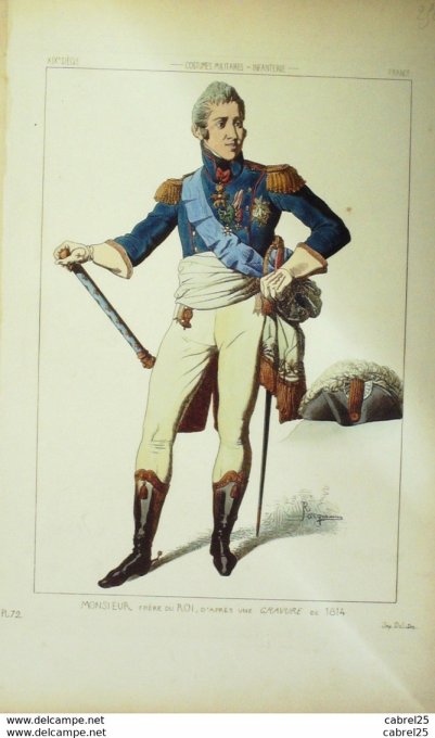 Charles X Comte d'Artois Frere Du Roi XVIII En 1814