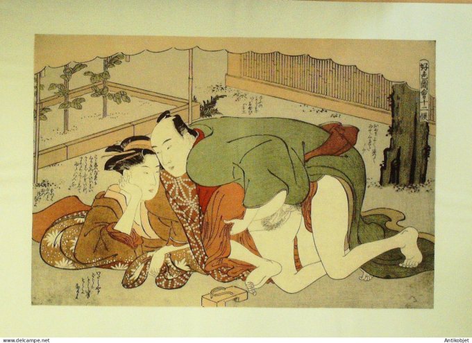 Estampe Japonaise scène érotique (Kitagawa Utamaro 1753-1806)