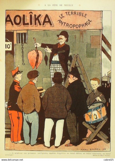 Le Rire 1908 n°282 Morin Nezière Cardona Saurel Fabiano Ibels Metivet Tiret Bognet