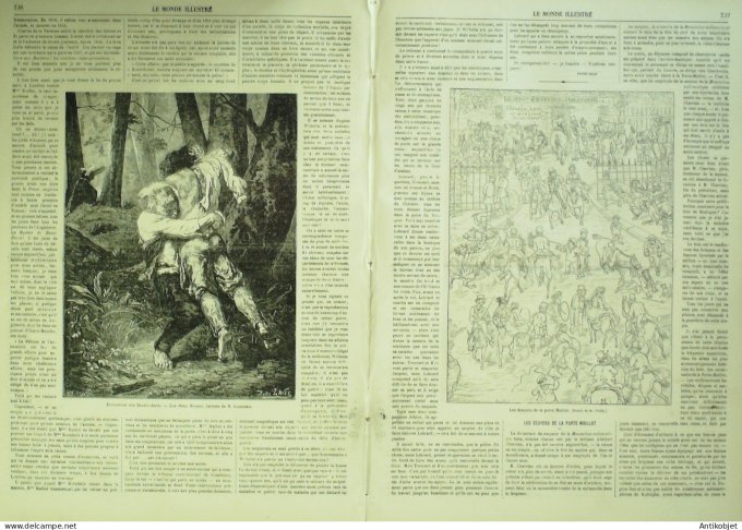 Le Monde illustré 1868 n°600 Espagne Barcelone Belgique Rochefort Morvan (58) Comte Waleski