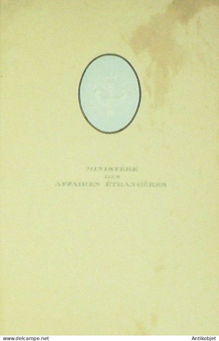 Menu banquet du Ministère des Affaires Etrangères 1955
