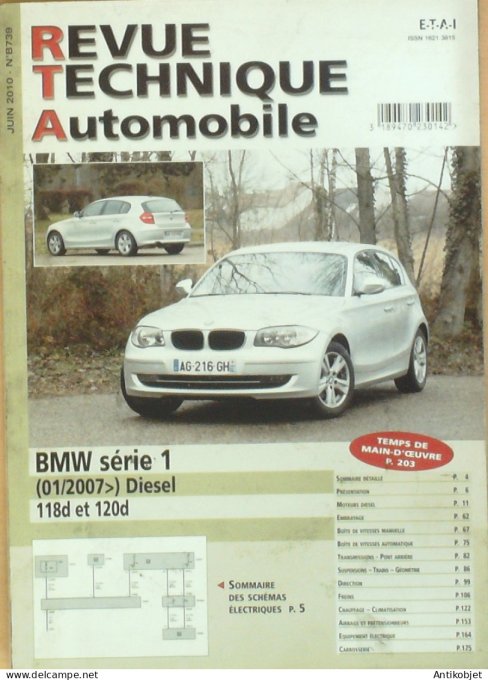 Revue Tech. Automobile 2010 n°B739 Bmw série 1
