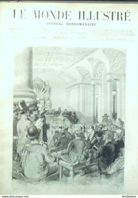 Le Monde illustré 1885 n°1491 Danemark Fredensborg Bulgarie Roumélie