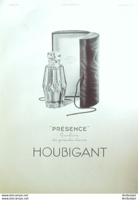 Publicite Cosmetique Houbigant 1934
