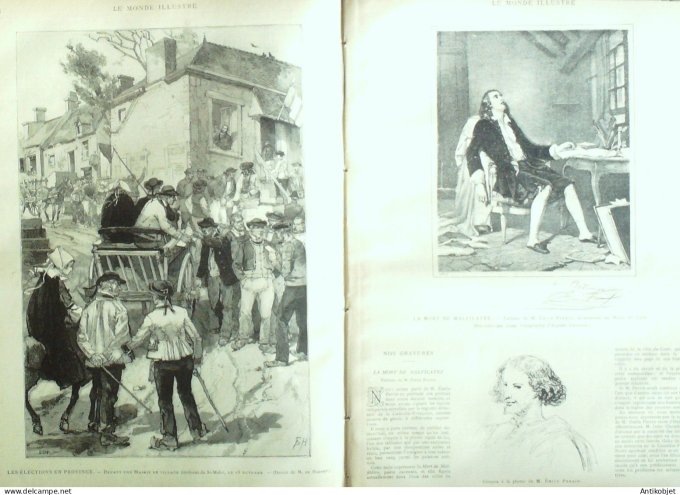 Le Monde illustré 1885 n°1491 Danemark Fredensborg Bulgarie Roumélie