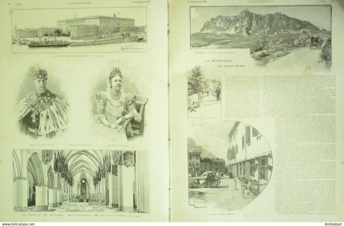 L'illustration 1897 n°2848 Madagascar Tananarive Suède Stockholm Rép.St-Marin Garibaldi Fort della-R