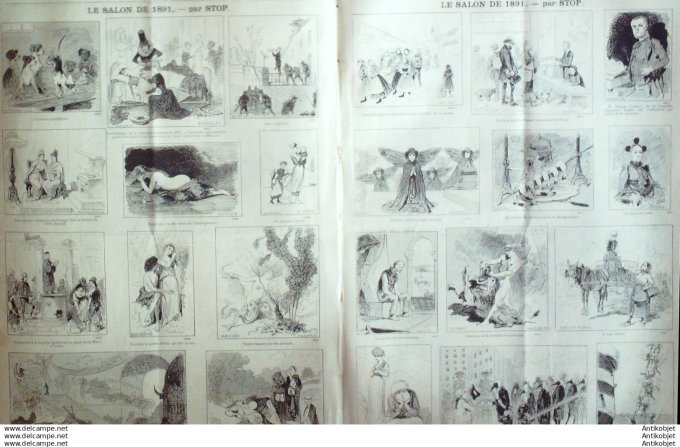 Le Journal Amusant 1891 # 1809 Aventures du Toulousain Baladou par Henriot Dans le Monde par Forain