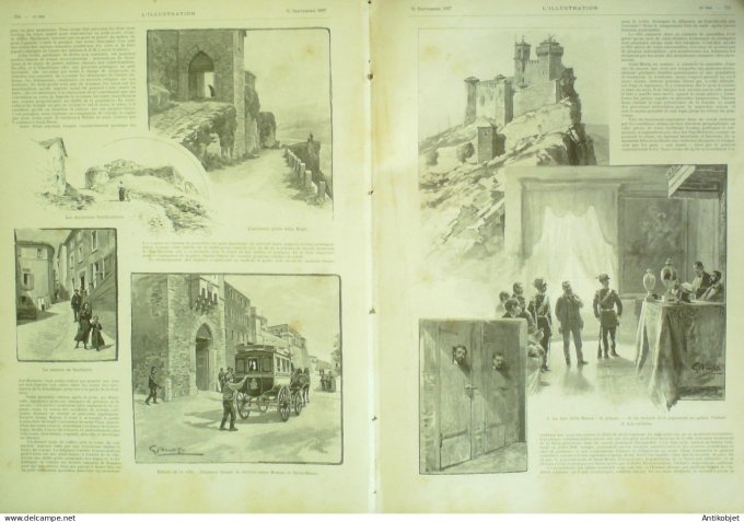 L'illustration 1897 n°2848 Madagascar Tananarive Suède Stockholm Rép.St-Marin Garibaldi Fort della-R