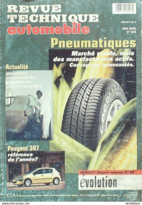 Revue Tech. Automobile 2001 n°639 Peugeot 307 Renault Megane
