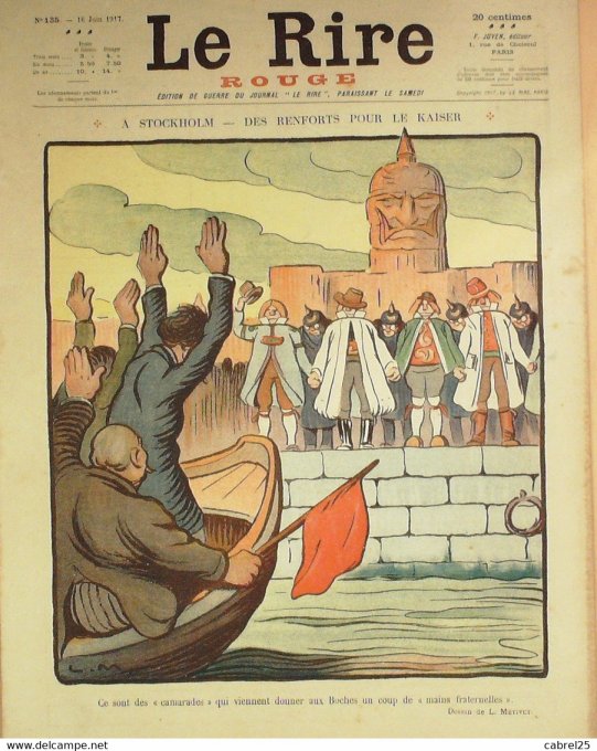 Le Rire Rouge 1917 n°135 Métivet Nob Florès Halouze Hautot Genty  Gir