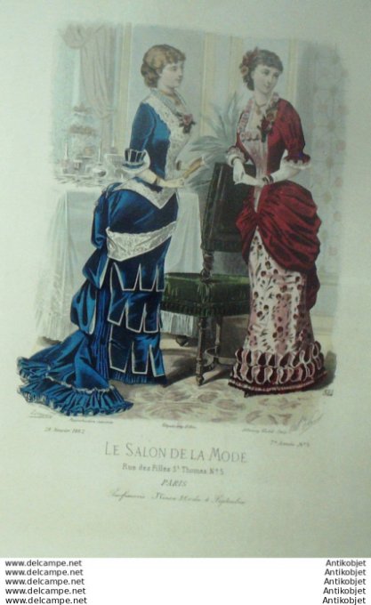 Gravure Mode Salon 1881 #  544 (Old Fashion plate)