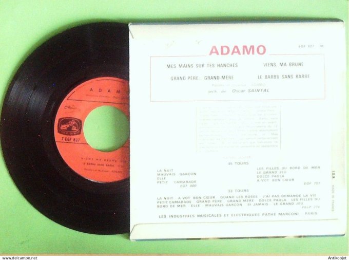 Adamo Salvatore 45T EP Mes mains sur tes hanches 1965