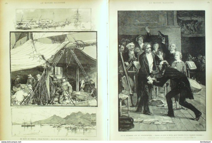 Le Monde illustré 1884 n°1408 Port-Saïd Aden Nice (06)