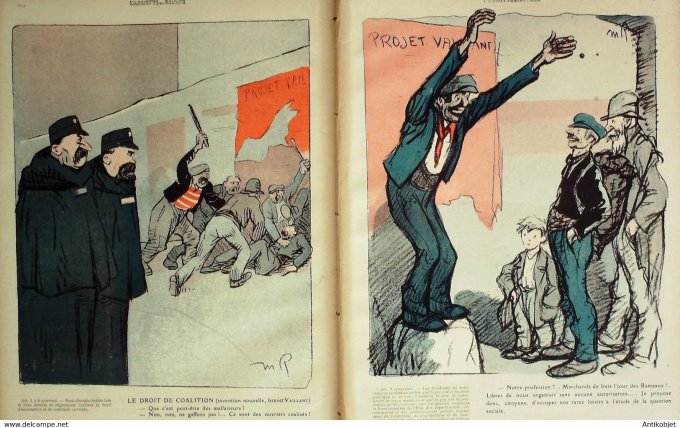 L'Assiette au beurre 1910 # 507 Le Projet vaillant Radiguet