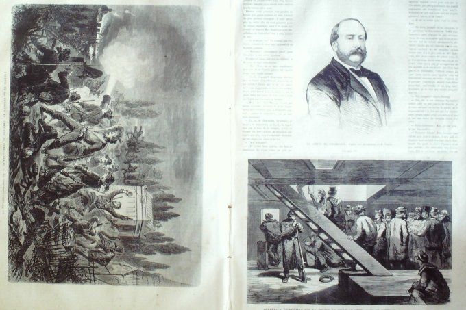 L'Univers illustré 1871 # 849 Brest (29) Vosges (88) poste de Hulans Belfort (90)