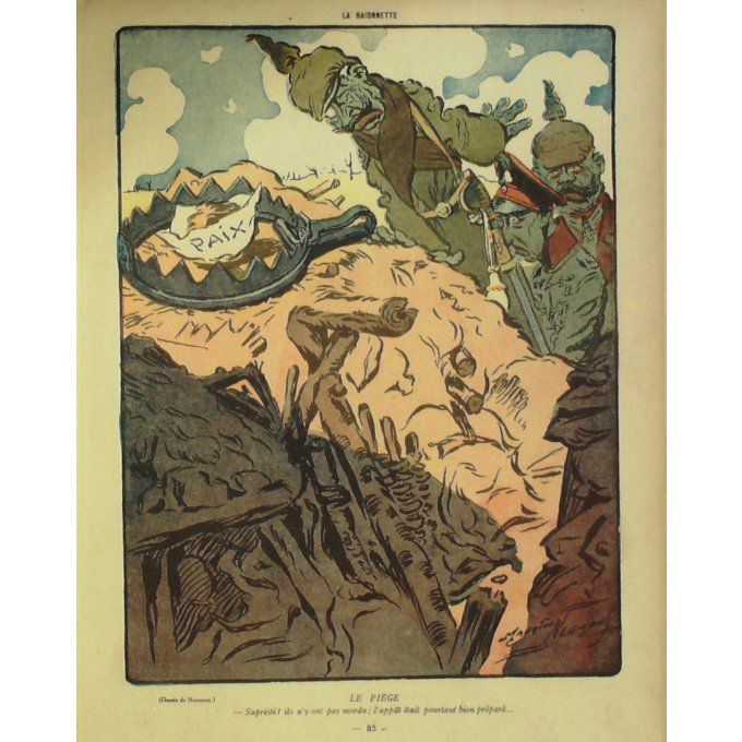 La Baionnette 1917 n°084 (Paix Allemande) NEUMONT GASTYNE CAPPIELLO IRIBE CARTIER