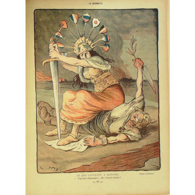 La Baionnette 1917 n°084 (Paix Allemande) NEUMONT GASTYNE CAPPIELLO IRIBE CARTIER