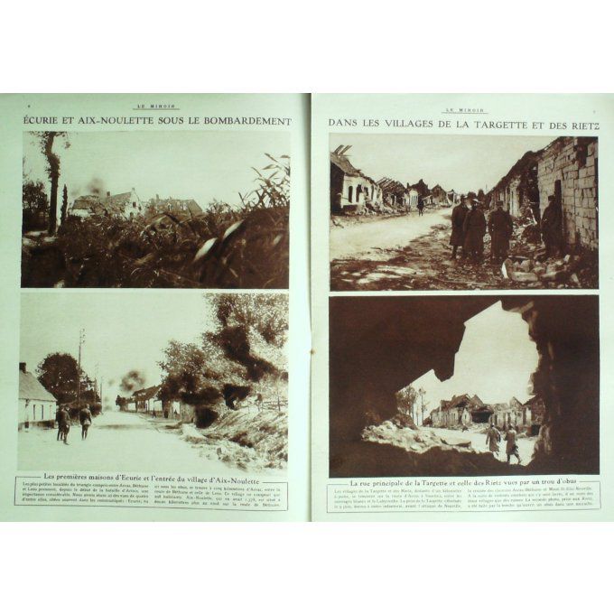 Le Miroir 1915 n° 084 ARRAS(62) RIETZ AIX NOULETTE CHAUVONCOURT