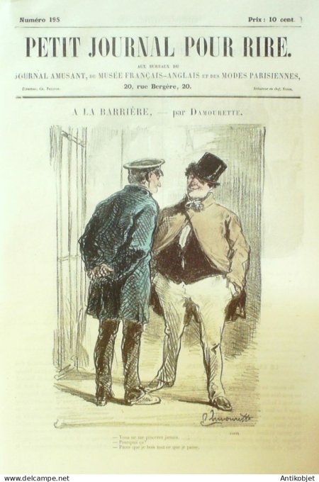 Petit journal pour Rire 1859 # 195 Chimie et physique Riou