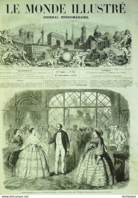 Le Monde illustré 1859 n° 85 Cochinchine Brésil Rio-Janeiro St-Domingue Sylphide