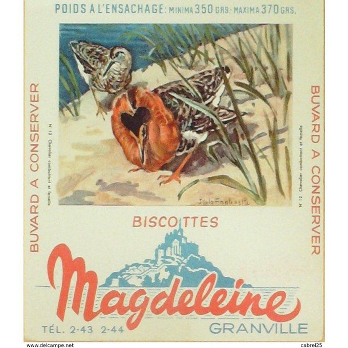 Buvard MAGDELEINE Biscotte