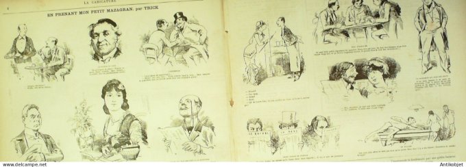 La Caricature 1880 #  33 Les pillules du Diable Robida Esquisses maritimes Gino Trick