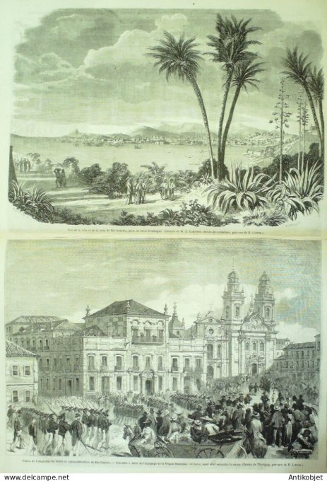 Le Monde illustré 1859 n° 85 Cochinchine Brésil Rio-Janeiro St-Domingue Sylphide