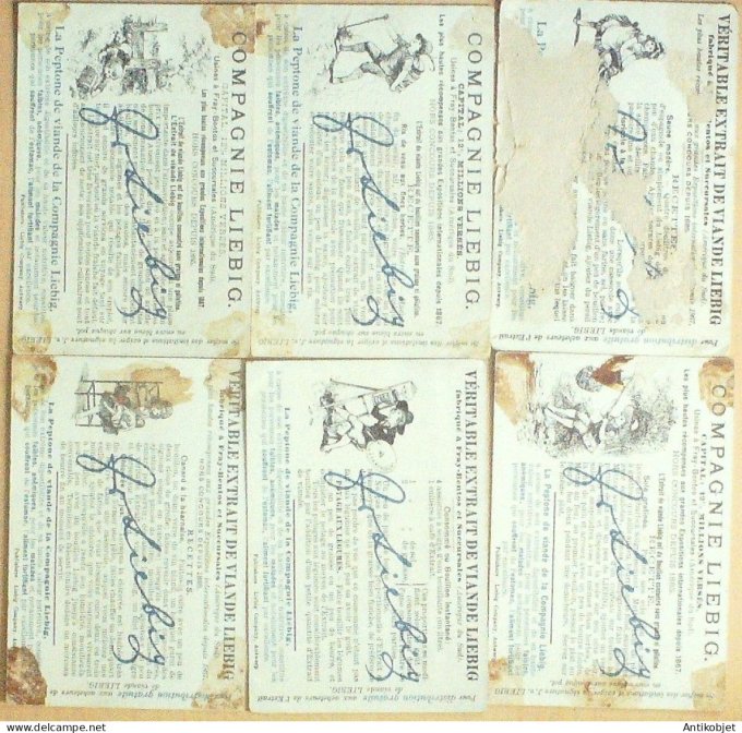 Chromo Liebig Sang  619 Uniformes militaires (1900)