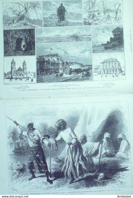 Le Monde illustré 1880 n°1205 Panama, Rio-Chagres Italie Mont-Cassin Honorius Fidji Cannibales Meke-