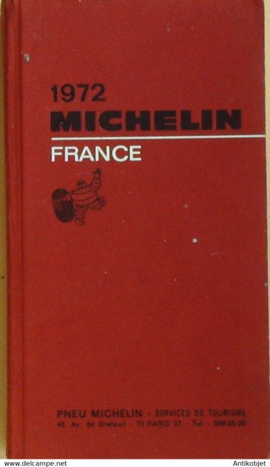Guide rouge MICHELIN 1972 65ème édition France