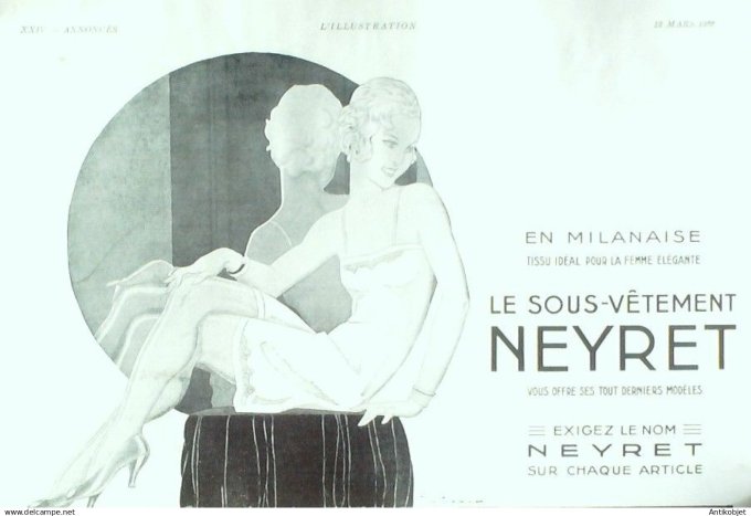 Publicité Lingerie Neyret 1938