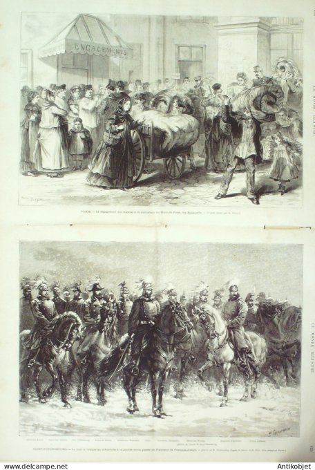 Le Monde illustré 1874 n°882 Statue Jeanne d'Arc Russie St-Pétersbourg Italie Rome carnaval