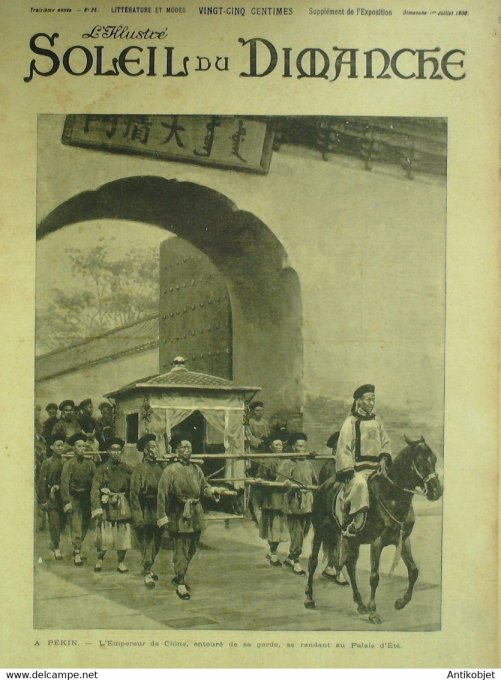 Soleil du Dimanche 1900 n°26 Chine Pékin Iran Shah Perse Mouzaffer Eddin