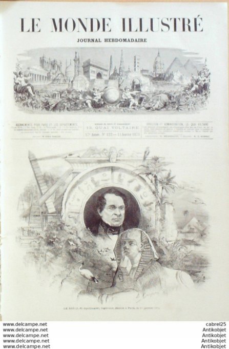 Le Monde illustré 1873 n°822 St-Etienne-du-Mont (62) Ecole Polytechnique La Bible Espagne Madrid