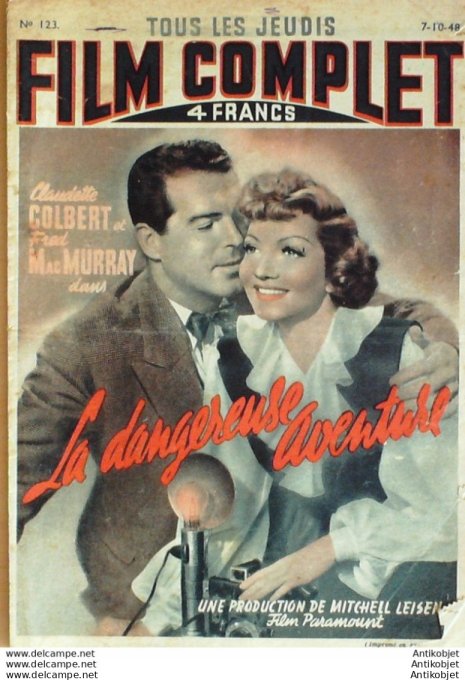 La dangereuse aventure Claudette Colbert Fred Mc Murray