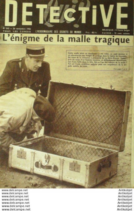 Détective 1956 n°543 dpt 06-38-57-61-70 Cirque Bouglione